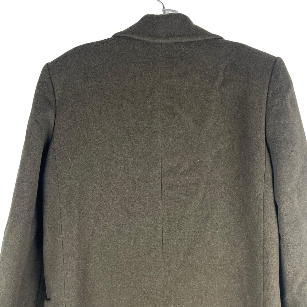 Talbots Wool Cashmere Silk Blend Long Coat Floor Length Green Size 1X - Picture 7 of 10